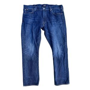 Polo Ralph Lauren‎ Jeans Varick Slim Straight 100% Cotton Faded Denim, Size 38